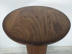 Pamono Vintage Brown Walnut Column