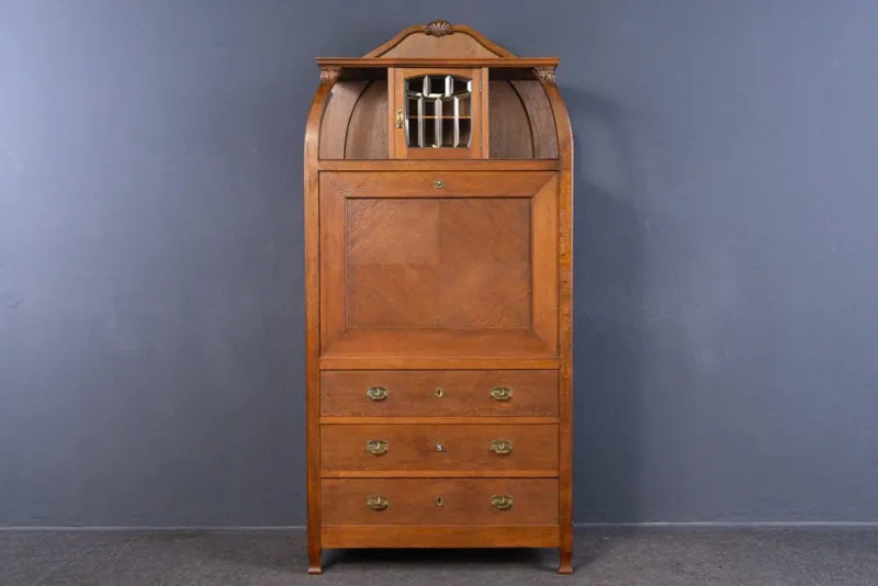 Pamono Vintage Brown Wood Secretary> Secretaires