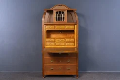 Pamono Vintage Brown Wood Secretary><noscript><img width=