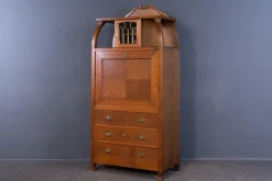 Pamono Vintage Brown Wood Secretary><noscript><img width=