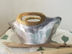 Pamono Vintage Brutalist Aluminium and Brass Bowl by David Marshall, 1980s> Bowls