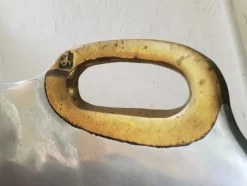 Pamono Vintage Brutalist Aluminium and Brass Bowl by David Marshall, 1980s><noscript><img width=