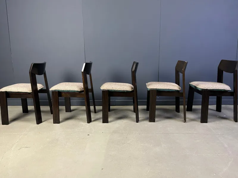 Pamono Vintage Brutalist Dining Chairs, 1970s, Set of 5> Side Chairs & Dining Chairs