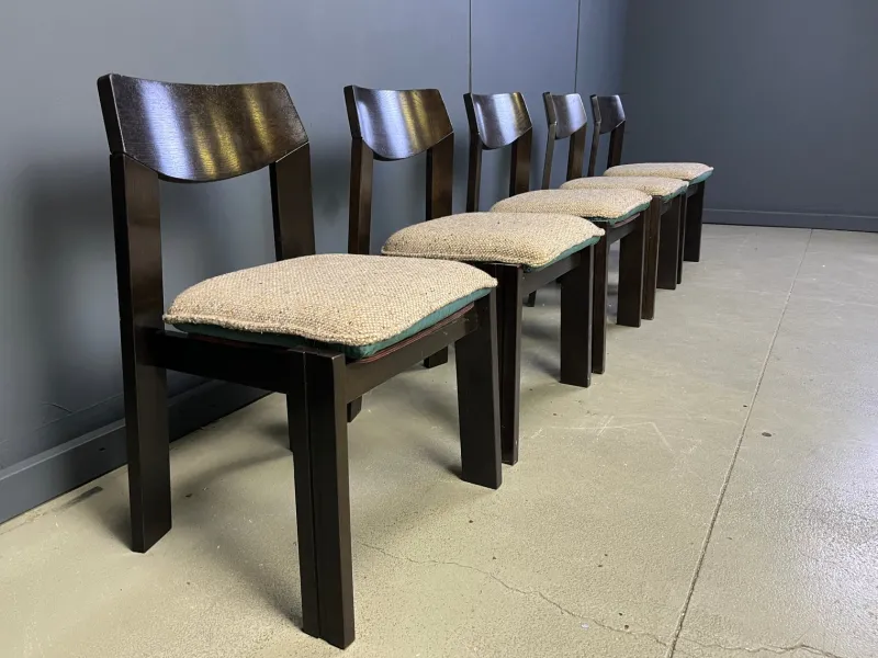 Pamono Vintage Brutalist Dining Chairs, 1970s, Set of 5> Side Chairs & Dining Chairs