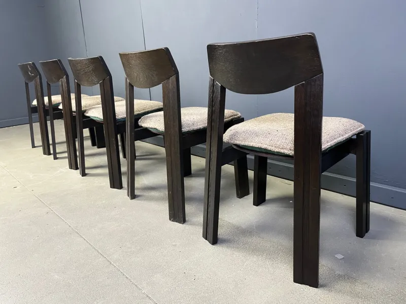 Pamono Vintage Brutalist Dining Chairs, 1970s, Set of 5> Side Chairs & Dining Chairs