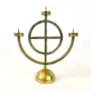 Pamono Vintage Brutalist German Brass Candleholder, 1970s> Candleholders