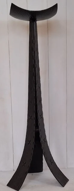 Pamono Vintage Brutalist German Candlestick in Black Wrought Iron, 1970s> Candleholders