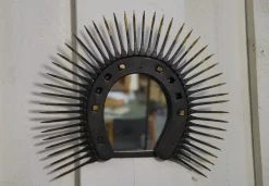 Best Pamono Vintage Brutalist Horseshoe Mirror, 1960s
