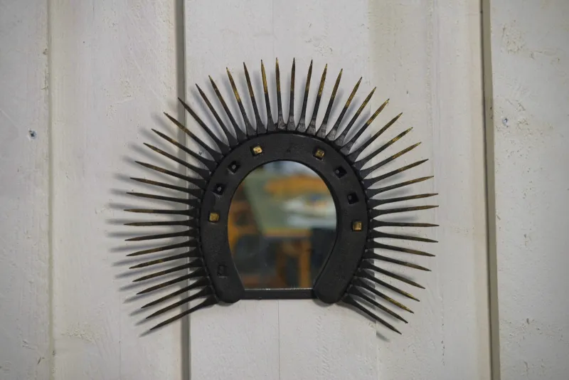 Best Pamono Vintage Brutalist Horseshoe Mirror, 1960s