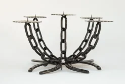 Best Pamono Vintage Brutalist Iron Candlestick, 1970s