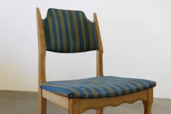 Pamono Vintage Brutalist Oak Dining Chairs by Henning Kjærnulf, 1960s, Set of 4> Side Chairs & Dining Chairs