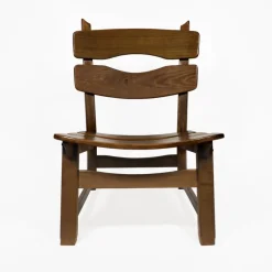 Clearance Pamono Vintage Brutalist Oak Fireplace Lounge Chairs & Side Table by Dittmann for Awa, 1960s, Set of 3