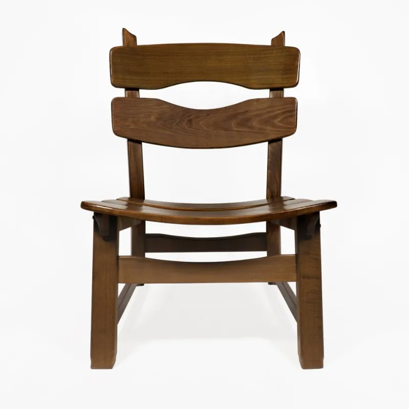 Clearance Pamono Vintage Brutalist Oak Fireplace Lounge Chairs & Side Table by Dittmann for Awa, 1960s, Set of 3