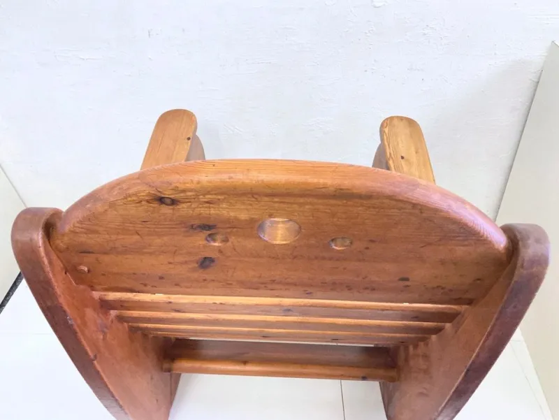 Hot Pamono Vintage Brutalist Rocking Chair in Pine by Wasa, 1970s