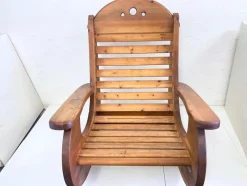 Hot Pamono Vintage Brutalist Rocking Chair in Pine by Wasa, 1970s