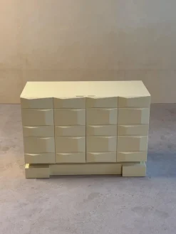 Pamono Vintage Brutalist Sideboard Cabinet with Graphic Panelled Doors, 1970s><noscript><img width=