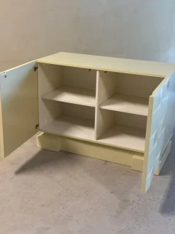 Pamono Vintage Brutalist Sideboard Cabinet with Graphic Panelled Doors, 1970s><noscript><img width=