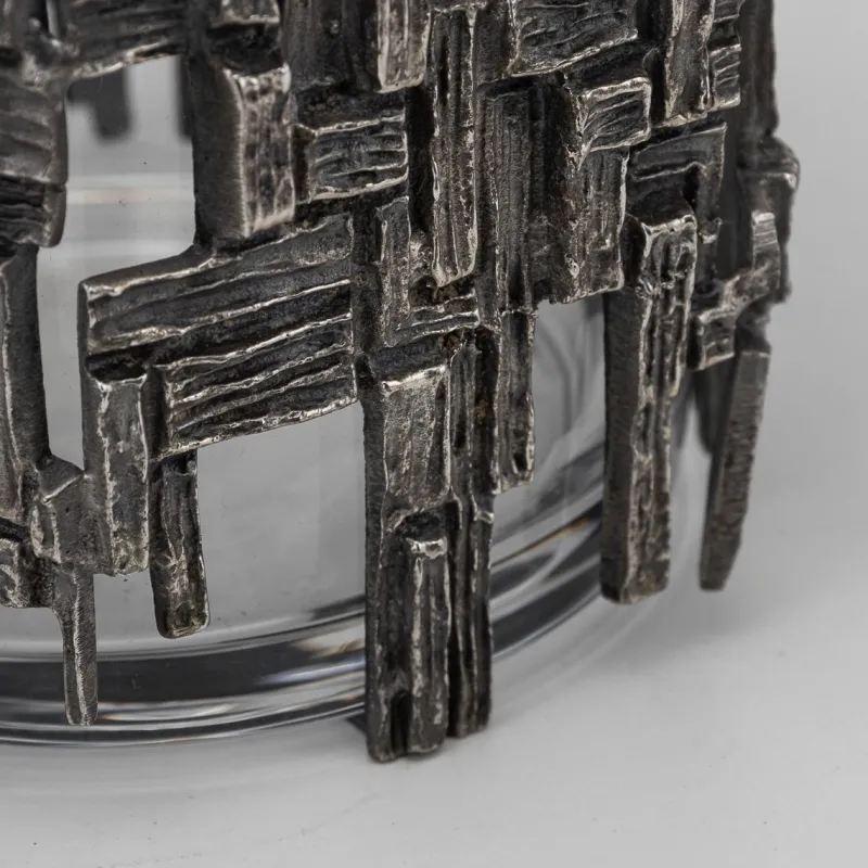 Outlet Pamono Vintage Brutalist Silver-Plated Ice Bucket, 1960s
