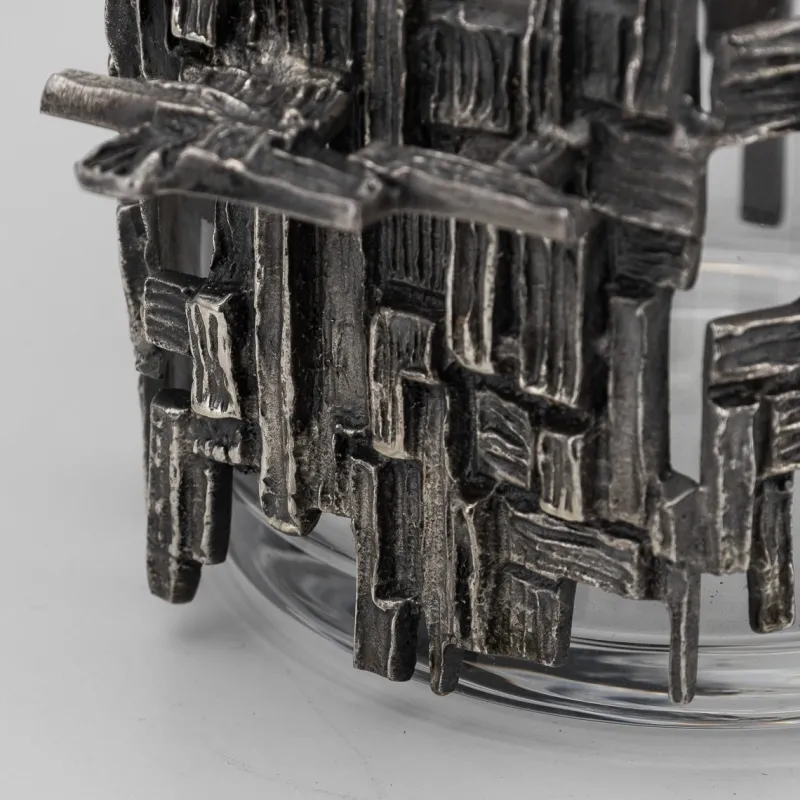 Outlet Pamono Vintage Brutalist Silver-Plated Ice Bucket, 1960s