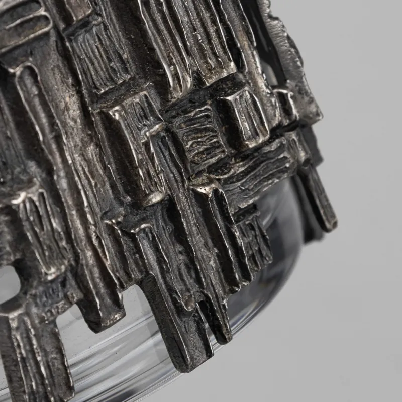 Outlet Pamono Vintage Brutalist Silver-Plated Ice Bucket, 1960s