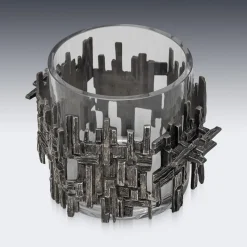 Outlet Pamono Vintage Brutalist Silver-Plated Ice Bucket, 1960s