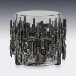 Outlet Pamono Vintage Brutalist Silver-Plated Ice Bucket, 1960s