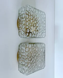 Pamono Vintage Bubble Glass Sconces from Erco, 1960s, Set of 2> Wall Lights & Sconces
