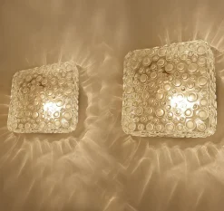 Pamono Vintage Bubble Glass Sconces from Erco, 1960s, Set of 2><noscript><img width=