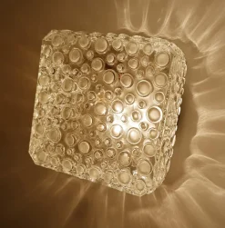 Pamono Vintage Bubble Glass Sconces from Erco, 1960s, Set of 2><noscript><img width=