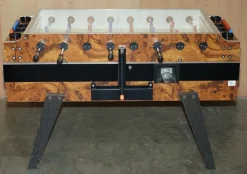 Pamono Vintage Burr Walnut Garlando Champion F2 Football / Foosball Table Order><noscript><img width=