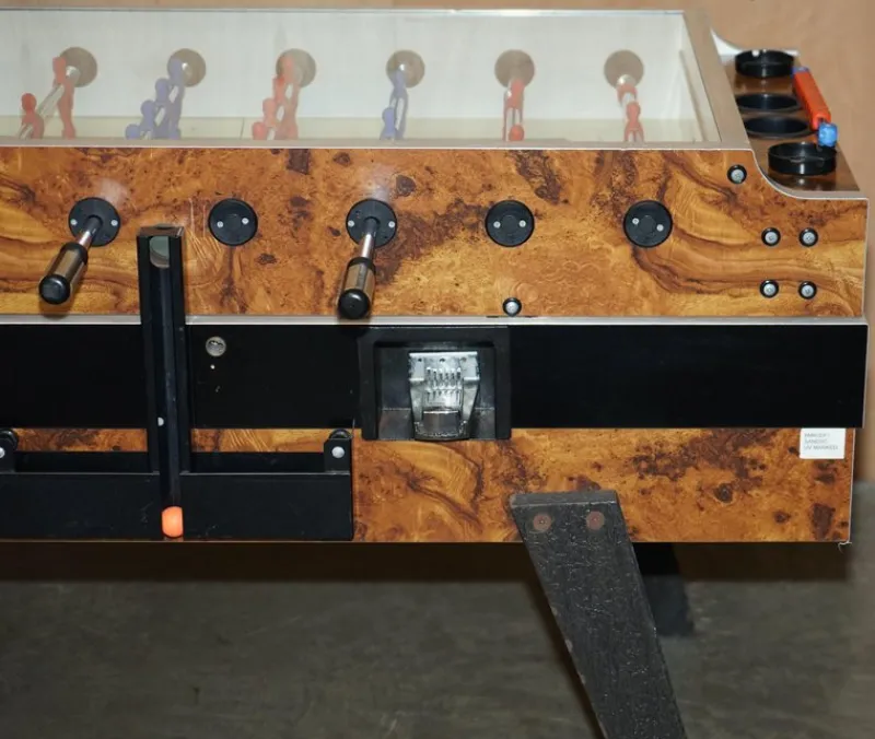 Pamono Vintage Burr Walnut Garlando Champion F2 Football / Foosball Table Order> Game Tables