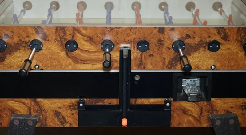 Pamono Vintage Burr Walnut Garlando Champion F2 Football / Foosball Table Order> Game Tables