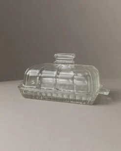 Pamono Vintage Butter Dish in Glass, 1940s