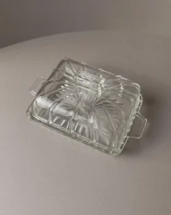Pamono Vintage Butter Dish in Glass, 1940s