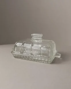 Pamono Vintage Butter Dish in Glass, 1940s