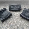 Sale Pamono Vintage Butterfly Black Leather Sofa and Lounge Chairs by Gerard Van Den Berg for Montis, 1980s, Set of 3