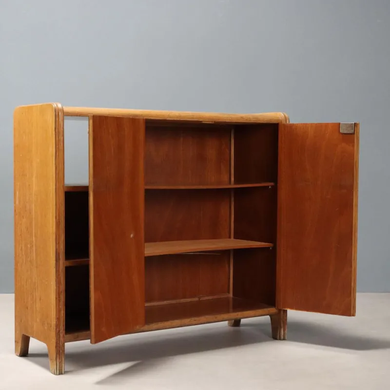 Pamono Vintage Cabinet in Oak Veneer, Italy, 1950s-1960s> Sideboards & Buffets