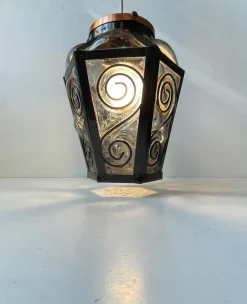Hot Pamono Vintage Cage Blown Pendant Lamp in Grey Murano Glass, 1970s