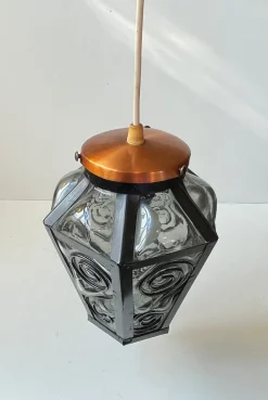 Hot Pamono Vintage Cage Blown Pendant Lamp in Grey Murano Glass, 1970s