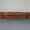 Pamono Vintage Camel Leather Sofa and Chairs by Karl Wittmann for Wittmann Möbelwerkstätten, 1960s, Set of 3> Living Room Sets