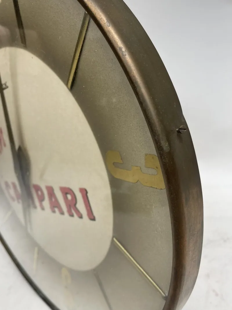 New Pamono Vintage Campari Clock, 1950s