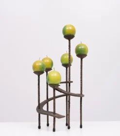 Hot Pamono Vintage Candleholder in Wrought Iron, 1970s