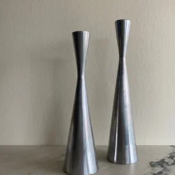 Pamono Vintage Candleholders by Erika Pekkari, 1990, Set of 2><noscript><img width=