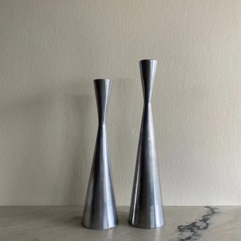 Pamono Vintage Candleholders by Erika Pekkari, 1990, Set of 2> Candleholders