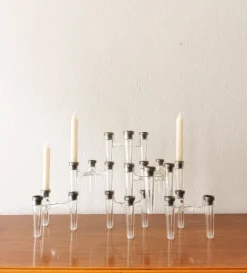 Pamono Vintage Candlesticks Hommage to Ceasar Stoffi & Fritz Nagel by by Koziol for Bmf, Set of 7> Candleholders