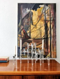 Pamono Vintage Candlesticks Hommage to Ceasar Stoffi & Fritz Nagel by by Koziol for Bmf, Set of 7><noscript><img width=