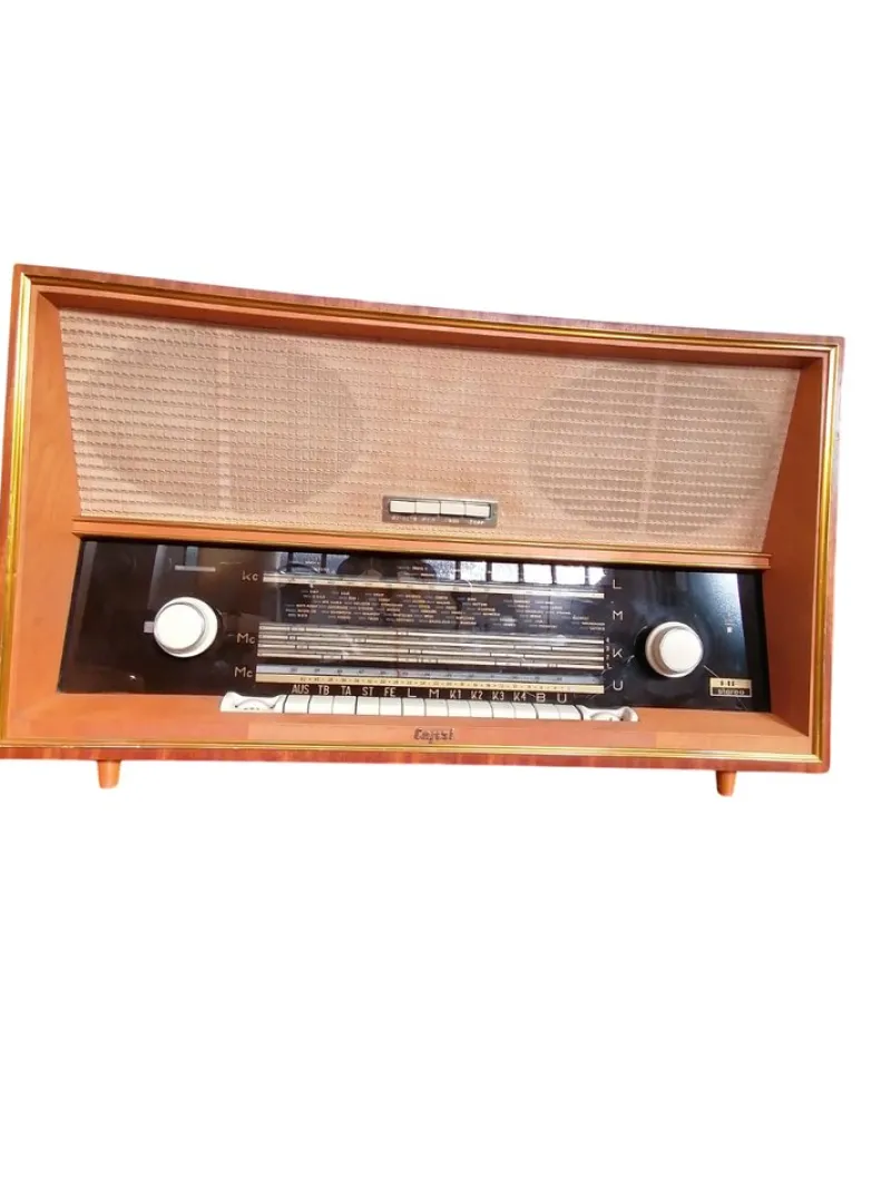 New Pamono Vintage Capri Model Valve Radio, 1950s
