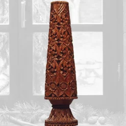 Best Pamono Vintage Carved Wooden Vase