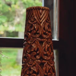 Best Pamono Vintage Carved Wooden Vase