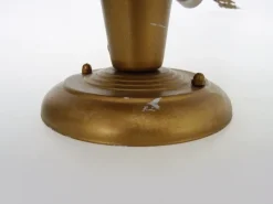 Pamono Vintage Ceiling Light in Gold Metal with Foliage Decoration, 1990s